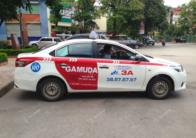Quảng cáo trên xe taxi Group cho khách hàng GAMUDA