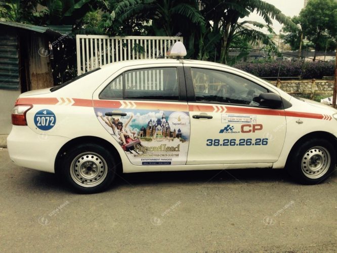 Quảng cáo trên xe taxi cho Vinpearland tại Hà Nội, TPHCM và Nha Trang