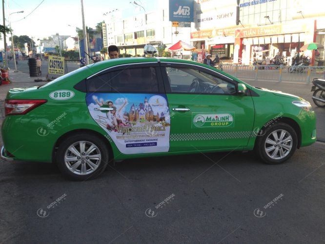 Quảng cáo trên xe taxi Mai Linh tại TPHCM và Nha Trang
