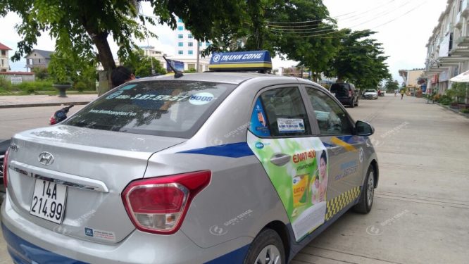 Mega We Care quảng cáo trên taxi toàn quốc