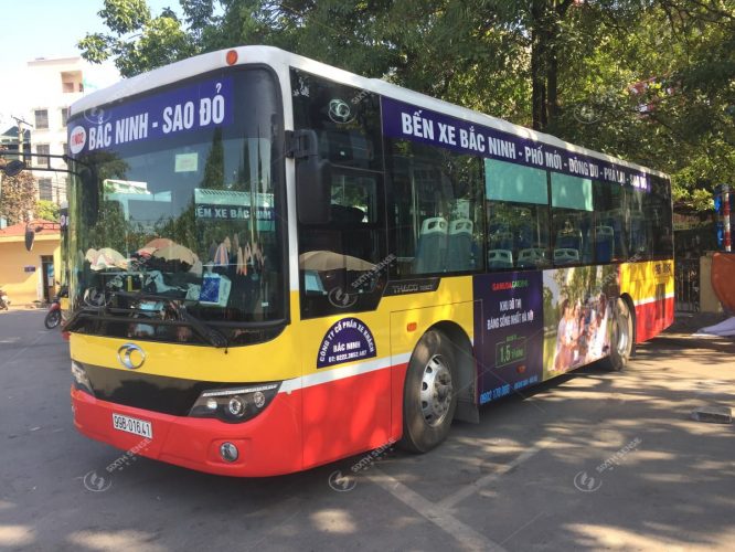 Gamuda Gardens quảng cáo trên xe bus tại Bắc Ninh