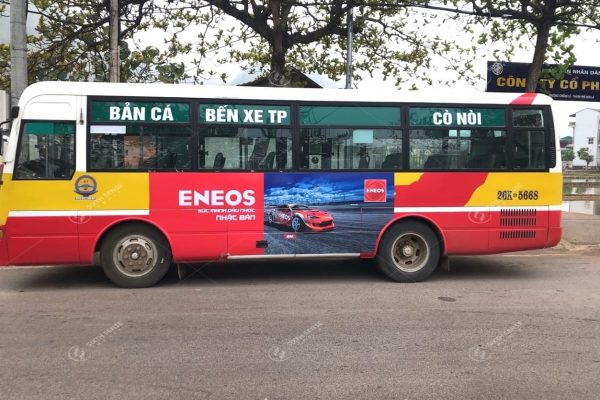 Quảng cáo trên xe buýt tại Sơn La