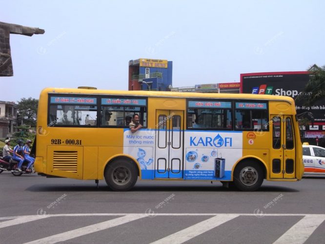 quảng cáo trên xe buýt tại Quảng Nam