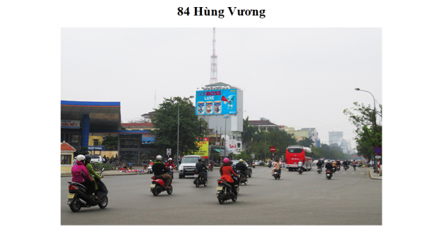 Pano quảng cáo tại số 84 Hùng Vương, TP.Huế