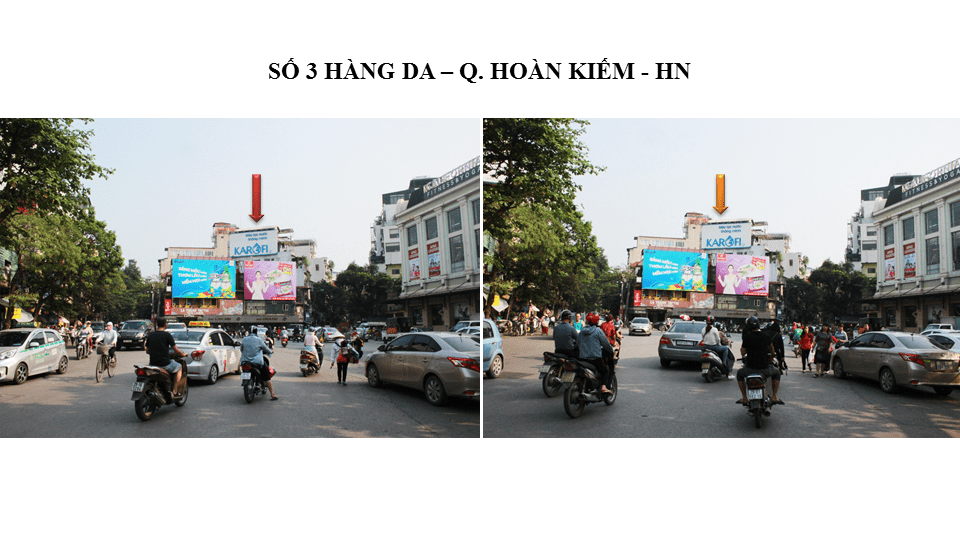 Pano quảng cáo tại Số 3 Hàng Da, Hà Nội