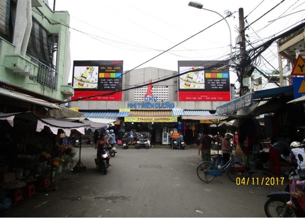Biển quảng cáo Chợ Nhị Thiên Đường, Hoàng Minh Đạo, Quận 8, TPHCM