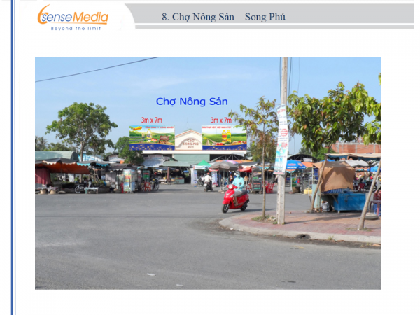 Biển quảng cáo Chợ Nông sản - Song Phú, Vĩnh Long