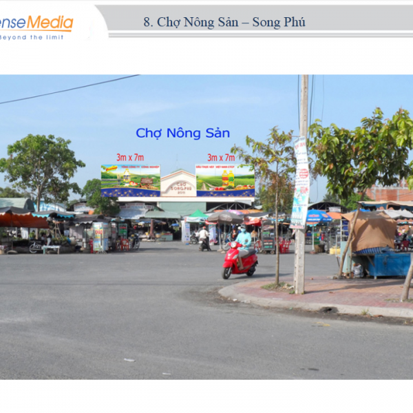 Biển quảng cáo Chợ Nông sản - Song Phú, Vĩnh Long