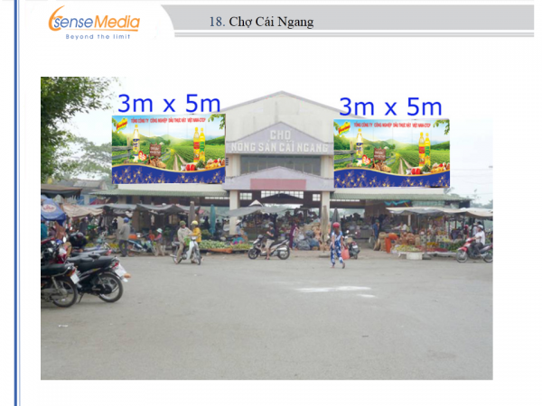 Biển quảng cáo Chợ Cái Ngang, Vĩnh Long