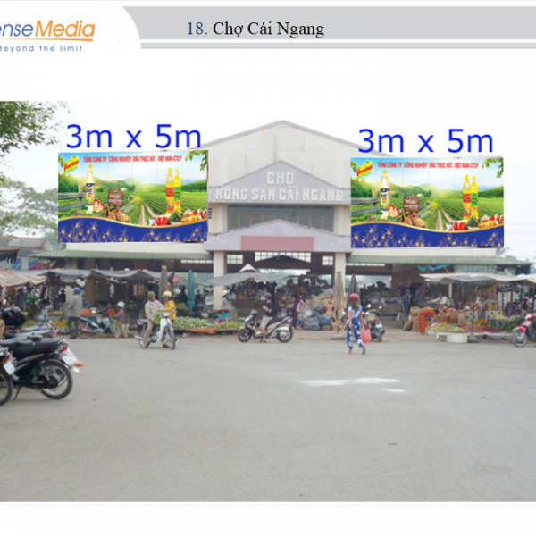 Biển quảng cáo Chợ Cái Ngang, Vĩnh Long