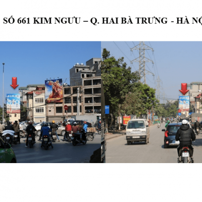 Pano quảng cáo tại 661 Kim Ngưu, Hà Nội