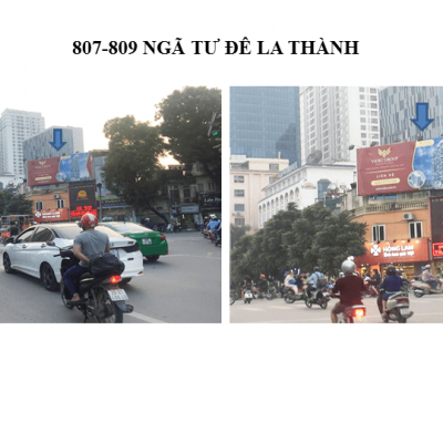 Pano quảng cáo 807-809 Ngã tư Đê La Thành – Nguyễn Chí Thanh, Hà Nội