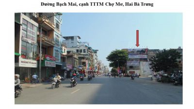 Pano quảng cáo ở Bạch Mai, cạnh TTTM Chợ Mơ, Hai Bà Trưng