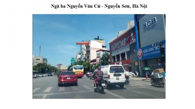 Pano quảng cáo ngã ba Nguyễn Văn Cừ - Nguyễn Sơn, Hà Nội