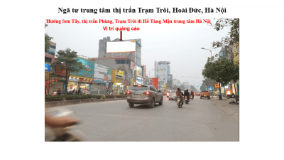 Pano ngã tư trung tâm thị trấn Trạm Trôi, Hoài Đức, Hà Nội