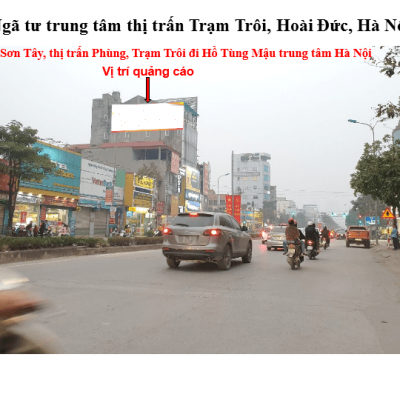 Pano ngã tư trung tâm thị trấn Trạm Trôi, Hoài Đức, Hà Nội