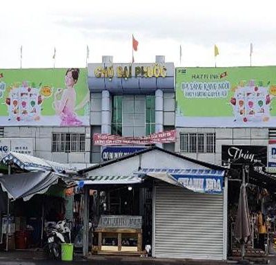Pano quảng cáo tại chợ Đại Phước, Đồng Nai