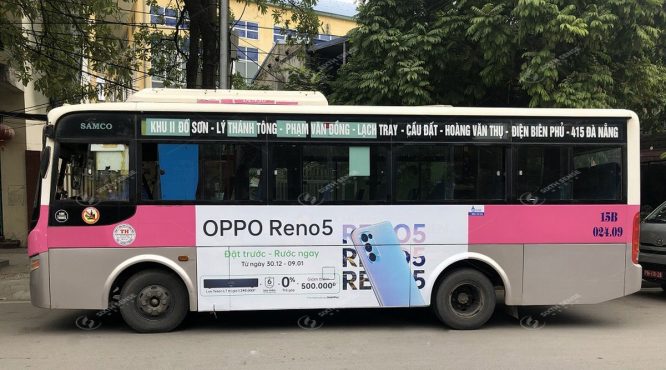 Quảng cáo trên xe bus Hải Phòng cho FPT Shop