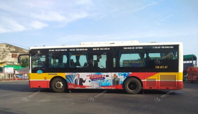 Quảng cáo xe bus Hải Phòng cho Nhôm Đông Á